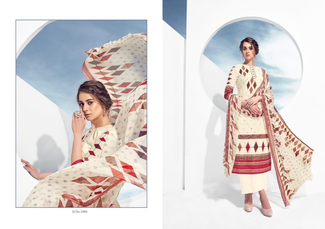 Skyline Vol-18 By Ankit Textile 1801 To 1810 Series Beautiful Suits Stylish Colorful Fancy Casual Wear & Ethnic Wear Cambric Cotton Printed Dresses At Wholesale Price