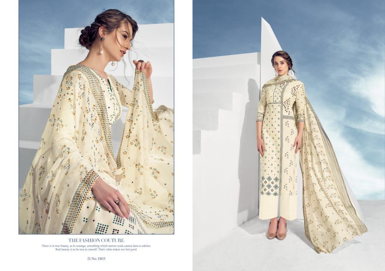 Skyline Vol-18 By Ankit Textile 1801 To 1810 Series Beautiful Suits Stylish Colorful Fancy Casual Wear & Ethnic Wear Cambric Cotton Printed Dresses At Wholesale Price