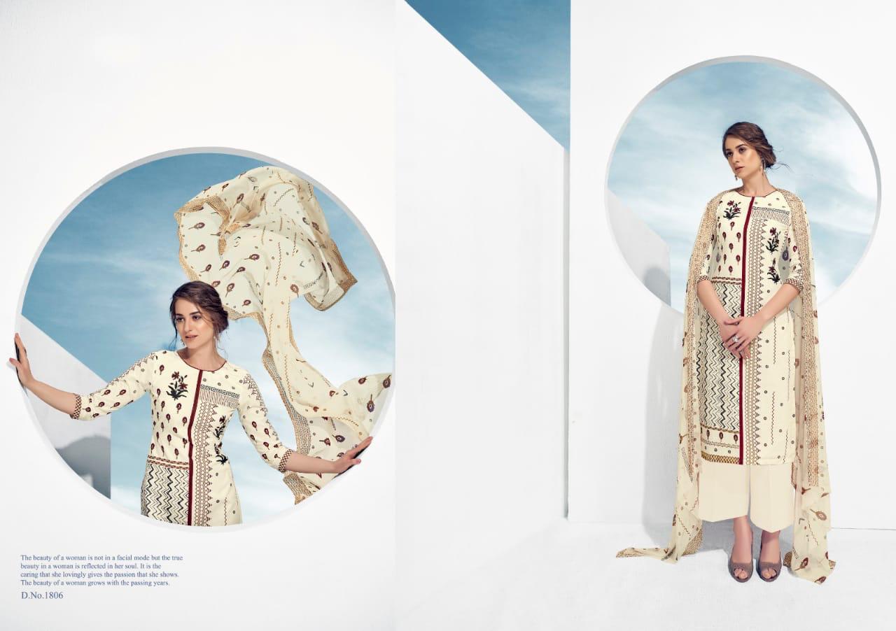 Skyline Vol-18 By Ankit Textile 1801 To 1810 Series Beautiful Suits Stylish Colorful Fancy Casual Wear & Ethnic Wear Cambric Cotton Printed Dresses At Wholesale Price