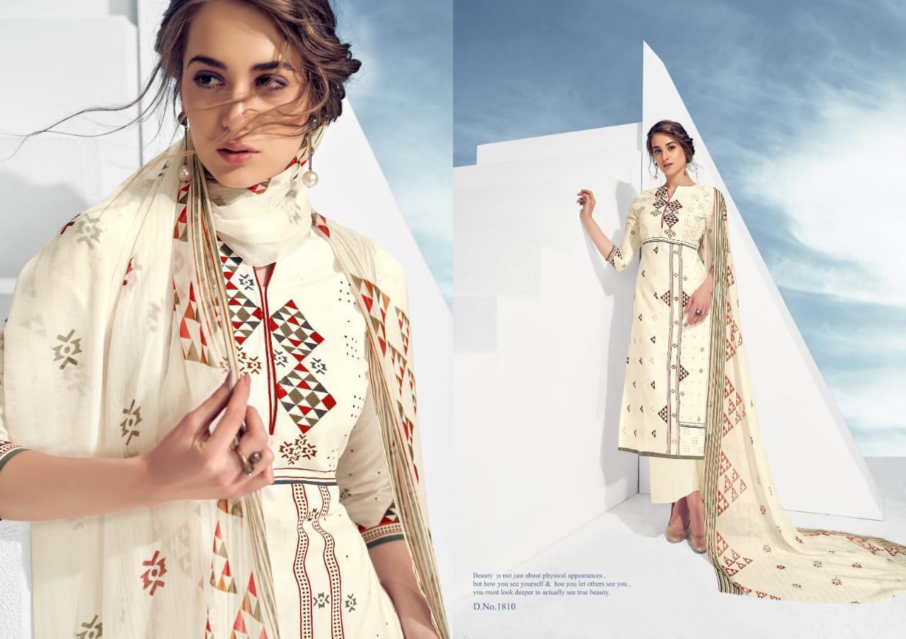 Skyline Vol-18 By Ankit Textile 1801 To 1810 Series Beautiful Suits Stylish Colorful Fancy Casual Wear & Ethnic Wear Cambric Cotton Printed Dresses At Wholesale Price