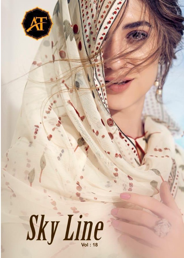 Skyline Vol-18 By Ankit Textile 1801 To 1810 Series Beautiful Suits Stylish Colorful Fancy Casual Wear & Ethnic Wear Cambric Cotton  Printed Dresses At Wholesale Price