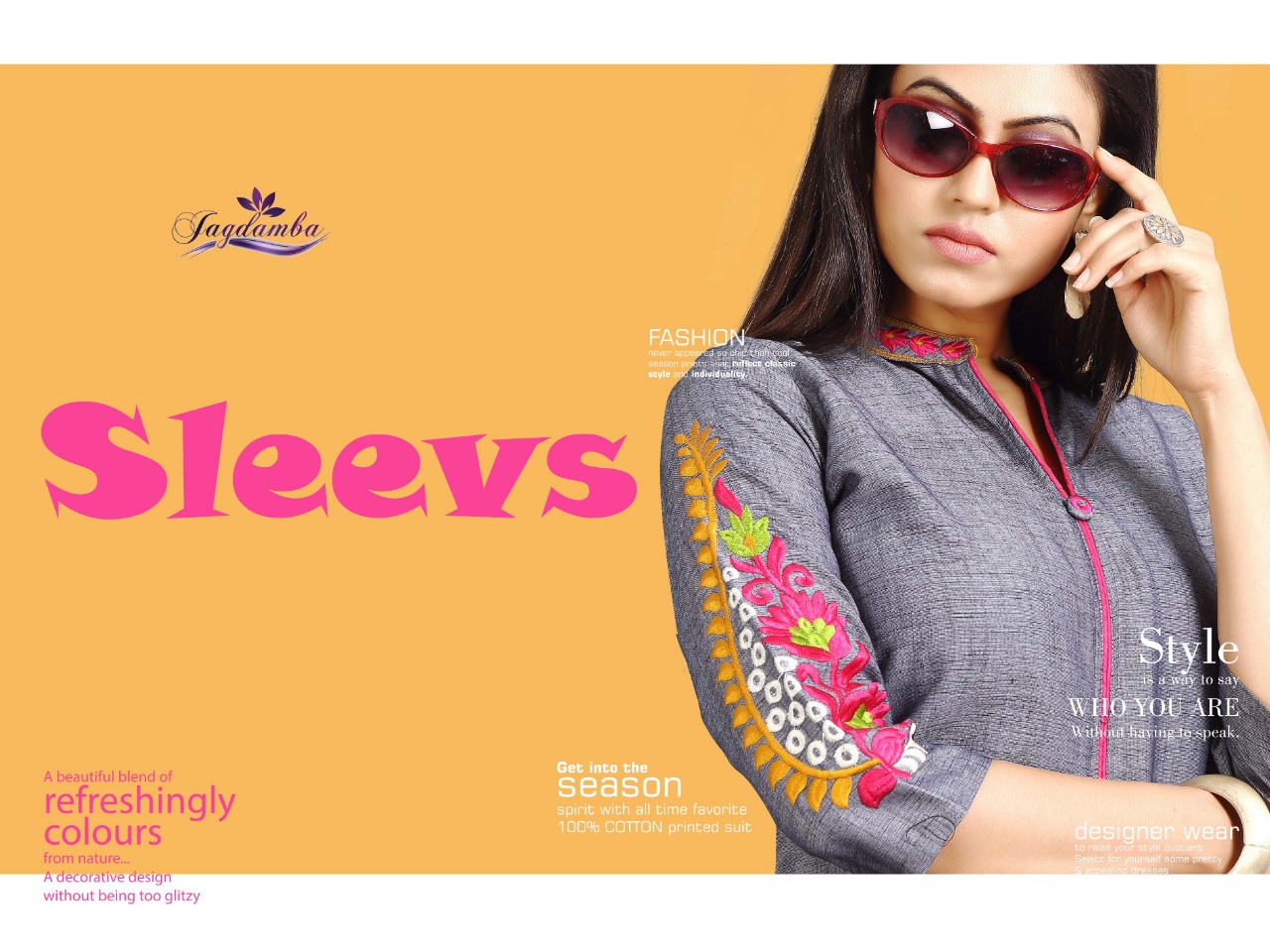 Sleevs  By Jagdamba 01 To 10 Series Beautiful Stylish Fancy Colorful Casual Wear & Ethnic Wear & Ready To Wear Heavy Reyon Cross & Work Kurtis At Wholesale Price
