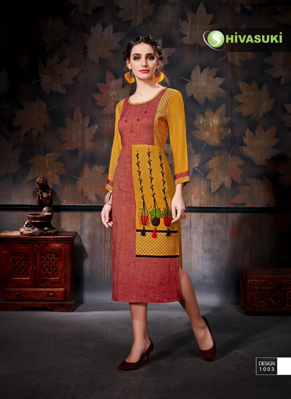 Smaal Steps By Shivasuki 1001 To 1008 Series Beautiful Colorful Stylish Fancy Casual Wear & Ethnic Wear & Ready To Wear Mix Fabric Kurtis At Wholesale Price