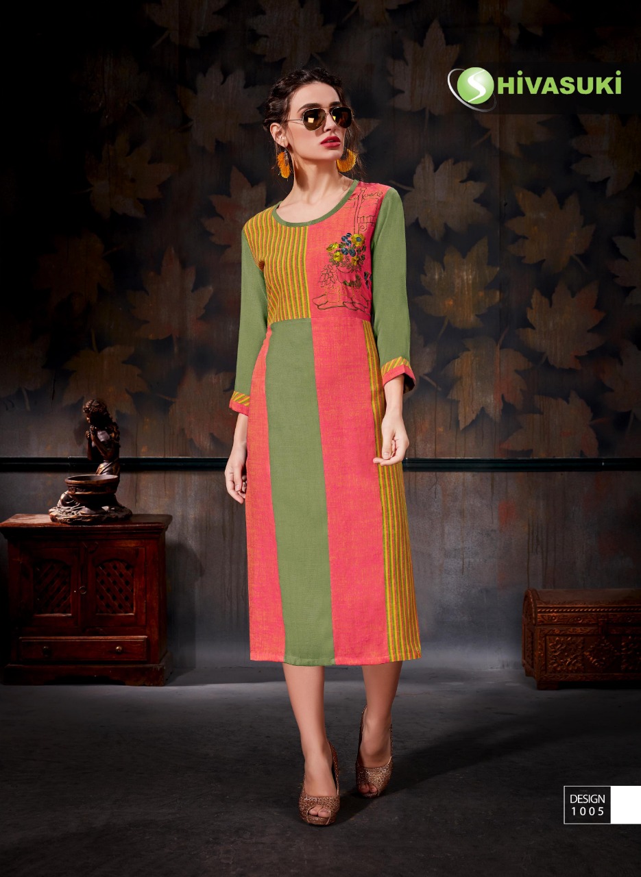 Smaal Steps By Shivasuki 1001 To 1008 Series Beautiful Colorful Stylish Fancy Casual Wear & Ethnic Wear & Ready To Wear Mix Fabric Kurtis At Wholesale Price