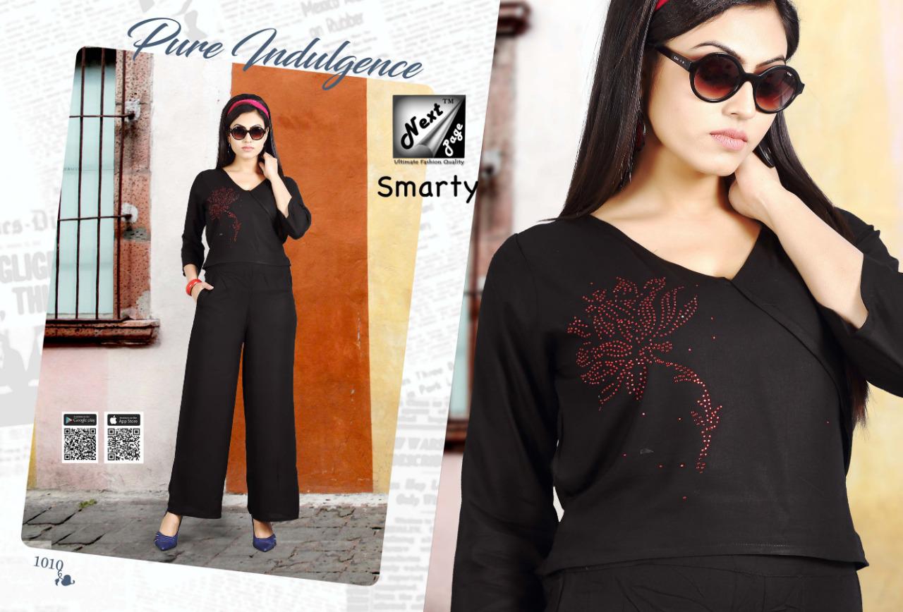 Smarty By Next Page 1001 To 1010 Series Beautiful Stylish Fancy Colorful Casual Wear & Ethnic Wear & Ready To Wear Rayon Kurtis With Bottom At Wholesale Price