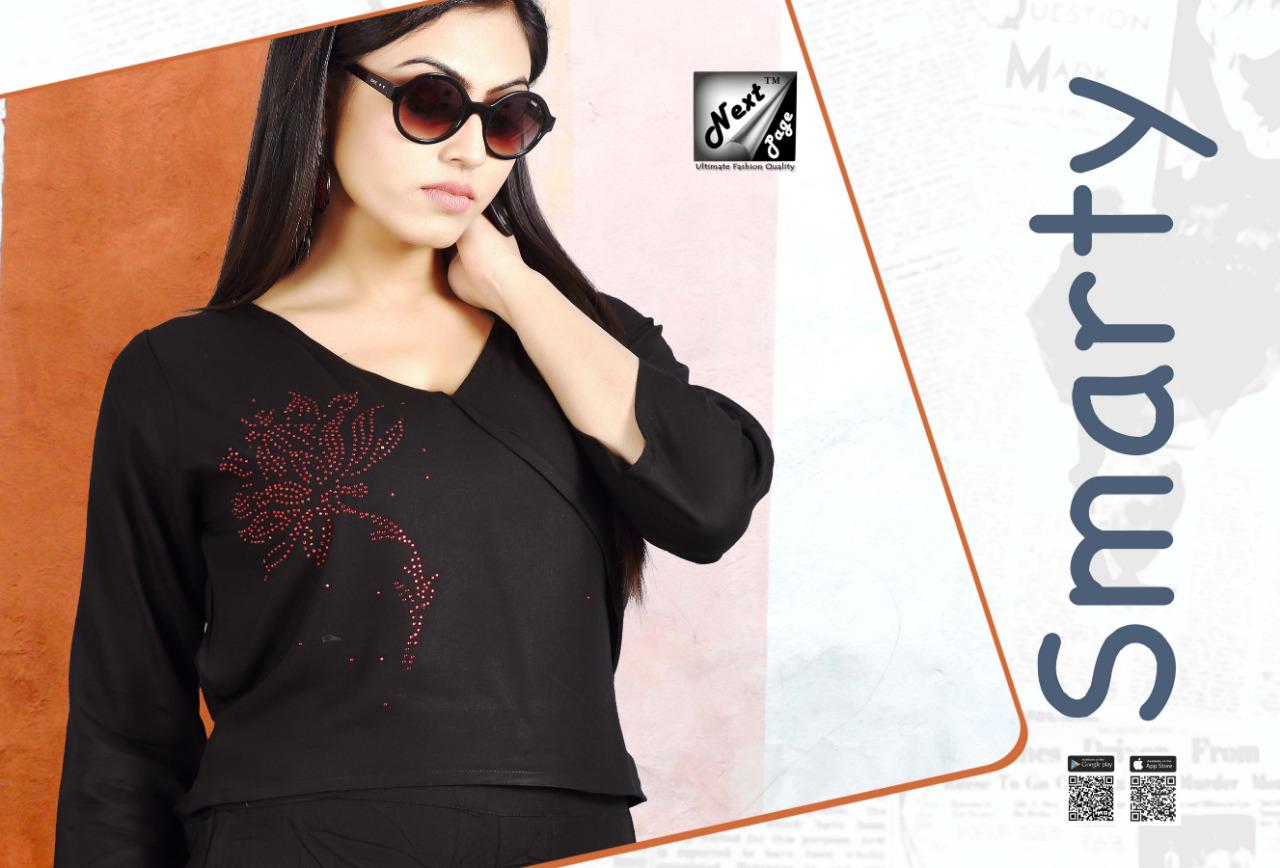Smarty By Next Page 1001 To 1010 Series Beautiful Stylish Fancy Colorful Casual Wear & Ethnic Wear & Ready To Wear Rayon Kurtis With Bottom At Wholesale Price