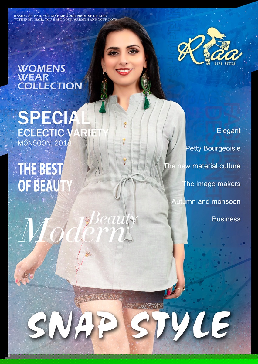 Snap Style By Riaa Liestyle 3001 To 3007 Series Indian Traditional Wear Collection Beautiful Stylish Fancy Colorful Party Wear & Occasional Wear Heavy Two Tone Slub Kurtis At Wholesale Price