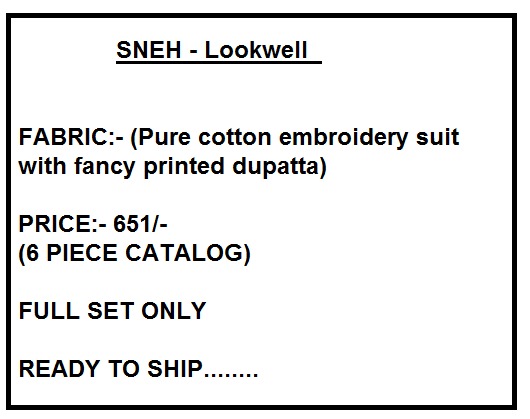 Sneh By Lookwell 01 To 06 Series Beautiful Stylish Fancy Colorful Casual Wear & Ethnic Wear Collection Pure Cotton Embroidered Dresses At Wholesale Price