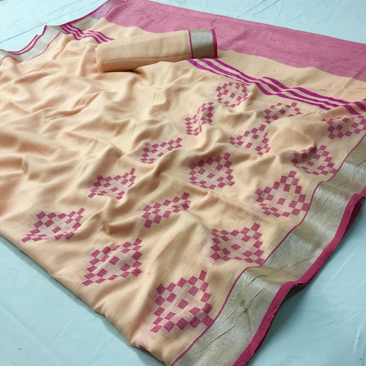 Sneha Silk By Fashid Wholesale A Indian Traditional Wear Collection Beautiful Stylish Fancy Colorful Party Wear & Occasional Wear Linen Silk Sarees At Wholesale Price