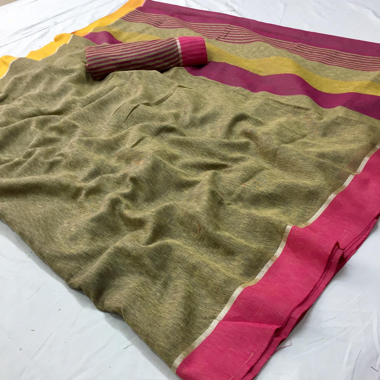 Sneha Silk By Fashid Wholesale A Indian Traditional Wear Collection Beautiful Stylish Fancy Colorful Party Wear & Occasional Wear Linen Silk Sarees At Wholesale Price