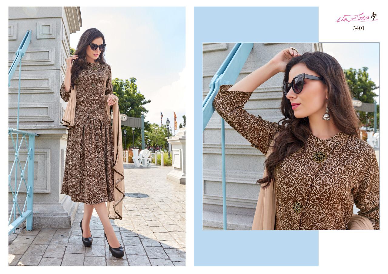 Snow Kist By Sin Zara 3001 To 3006 Series Beautiful Colorful Stylish Fancy Casual Wear & Ethnic Wear & Ready To Wear Pashmina Kurtis With Dupatta At Wholesale Price