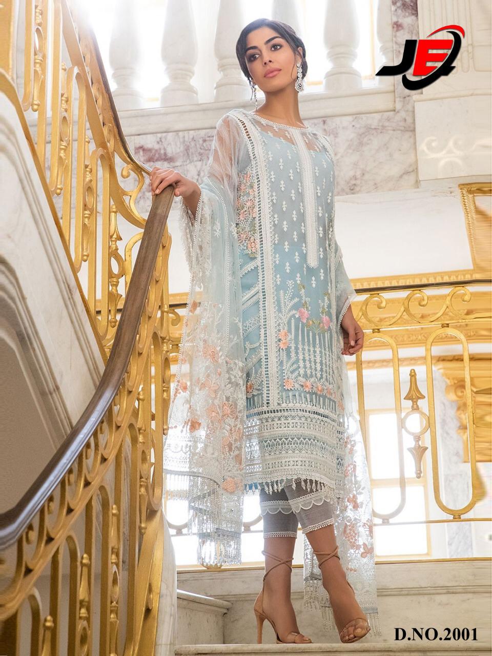 Sobia Nazir Collection Vol-1 By Je 2001 To 2001-c Series Designer Pakistani Suits Collection Beautiful Stylish Fancy Colorful Party Wear & Occasional Wear Heavy Soft Net With Embroidery Dresses At Wholesale Price