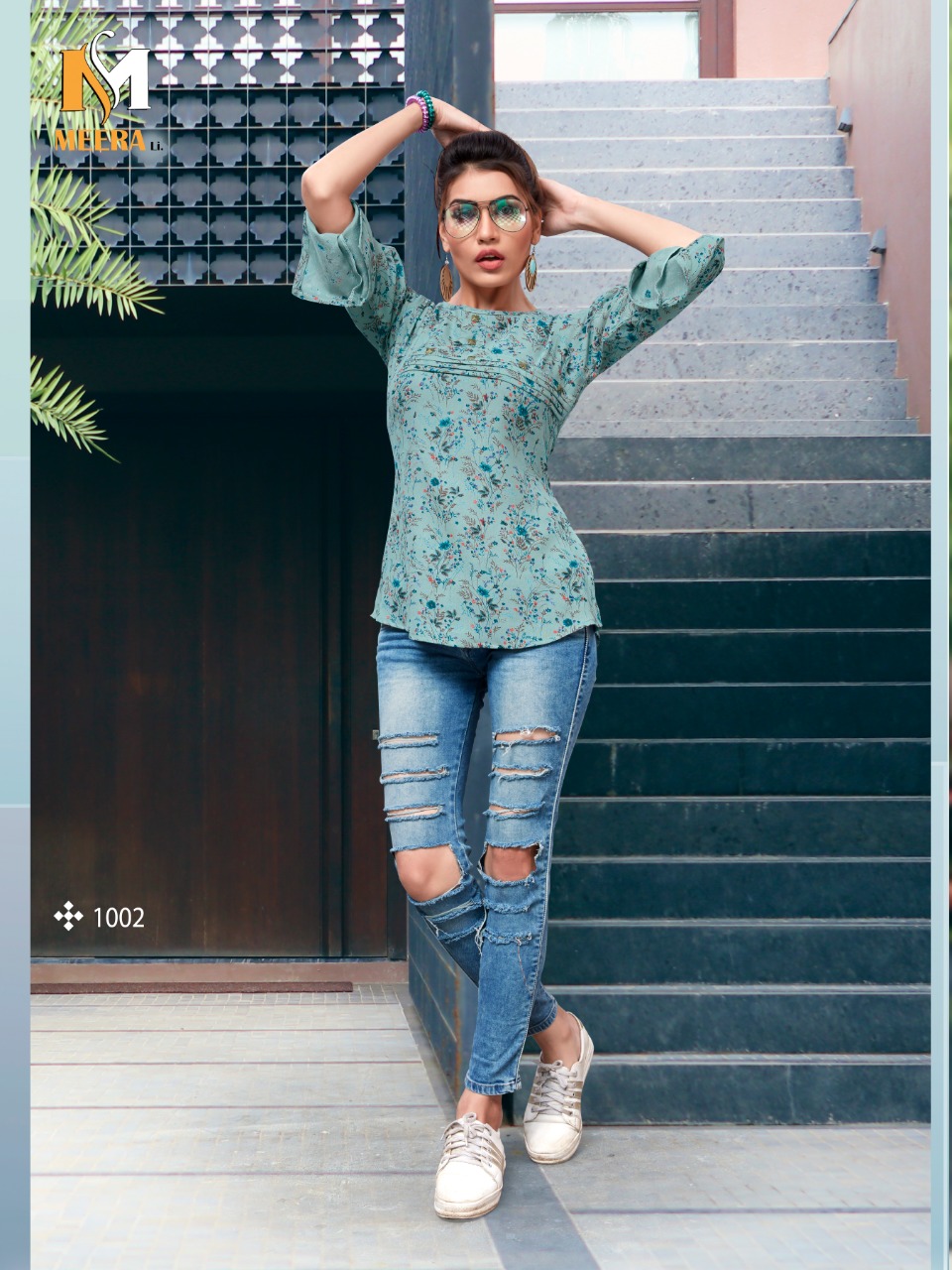 Sofiya By Meerali 1001 To 1008 Series Beautiful Colorful Stylish Fancy Casual Wear & Ethnic Wear & Ready To Wear Pure Viscose Rayon Printed Kurtis At Wholesale Price