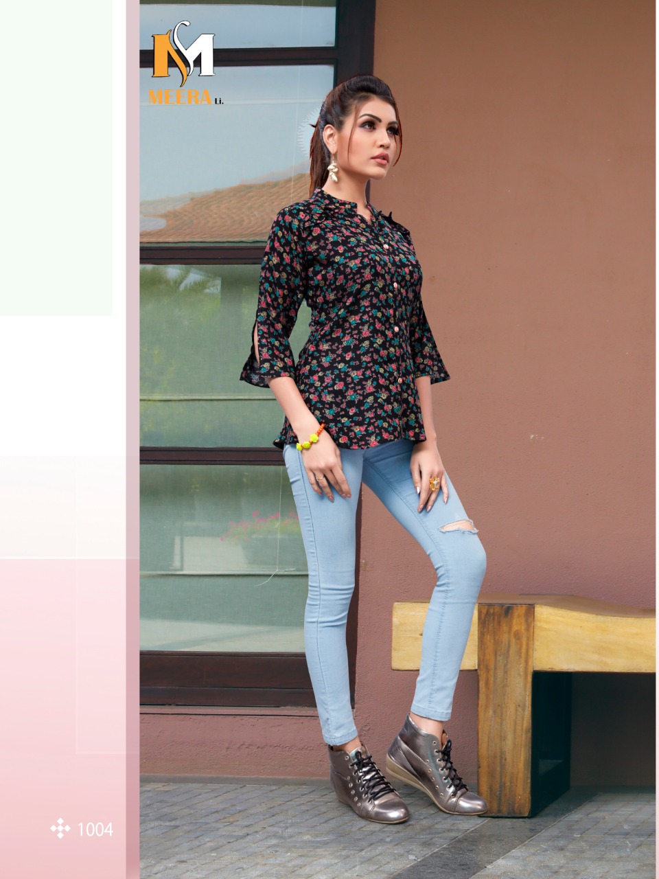 Sofiya By Meerali 1001 To 1008 Series Beautiful Colorful Stylish Fancy Casual Wear & Ethnic Wear & Ready To Wear Pure Viscose Rayon Printed Kurtis At Wholesale Price
