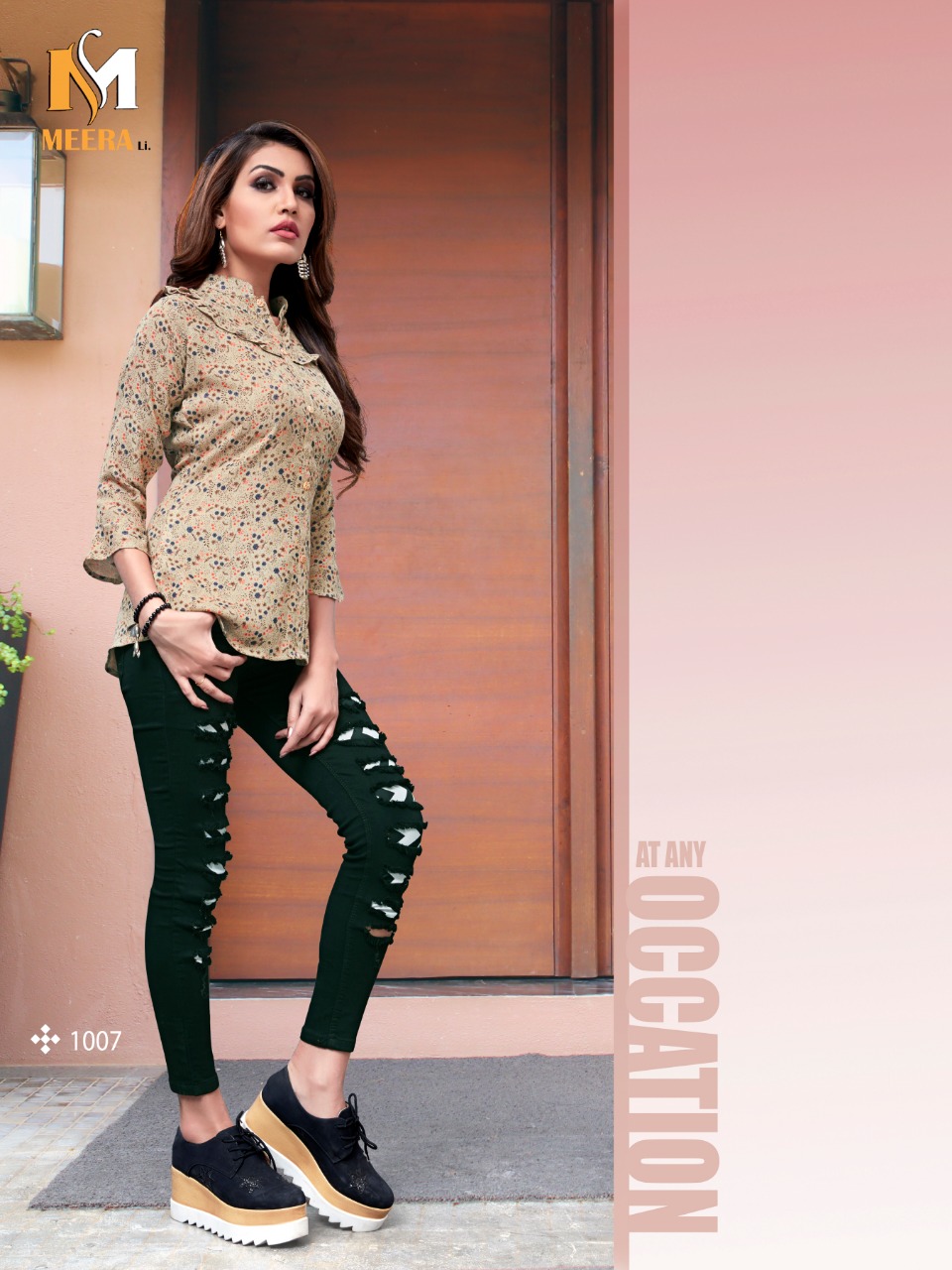 Sofiya By Meerali 1001 To 1008 Series Beautiful Colorful Stylish Fancy Casual Wear & Ethnic Wear & Ready To Wear Pure Viscose Rayon Printed Kurtis At Wholesale Price