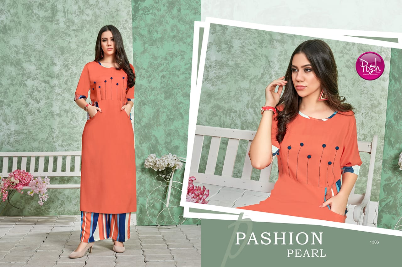 Sofiya By Posh 1301 To 1306 Series Beautiful Stylish Colorful Fancy Party Wear & Ethnic Wear & Ready To Wear Heavy Rayon Printed Kurtis At Wholesale Price