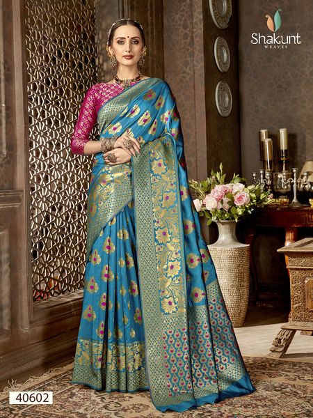 Sohini By Shakunt 40601 To 40606 Series Indian Traditional Wear Collection Beautiful Stylish Fancy Colorful Party Wear & Occasional Wear Art Silk Embroidered Sarees At Wholesale Price