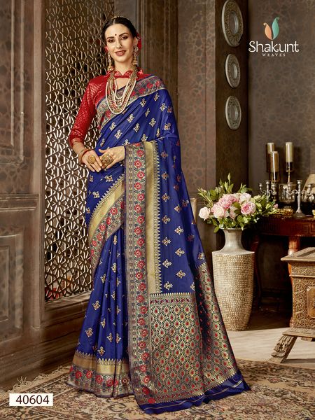 Sohini By Shakunt 40601 To 40606 Series Indian Traditional Wear Collection Beautiful Stylish Fancy Colorful Party Wear & Occasional Wear Art Silk Embroidered Sarees At Wholesale Price