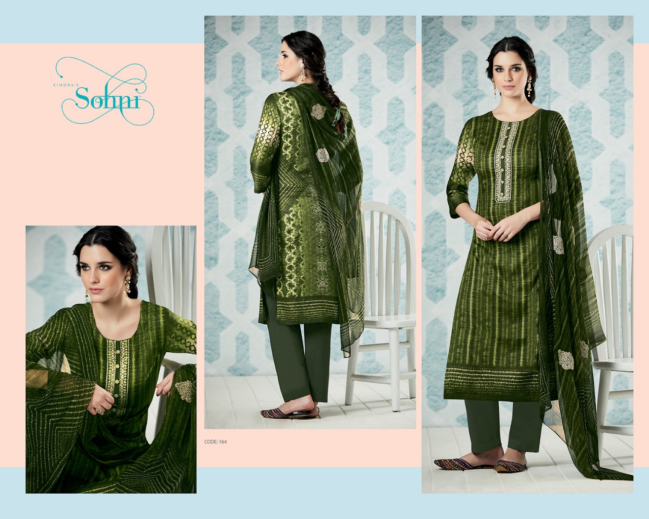 Sohni Vol-8 By Kimora Fashion 156 To 164 Series Beautiful Stylish Designer Occasional Wear Casual Wear Pure Cotton Satin Printed & Embroidered Dresses At Wholesale Price