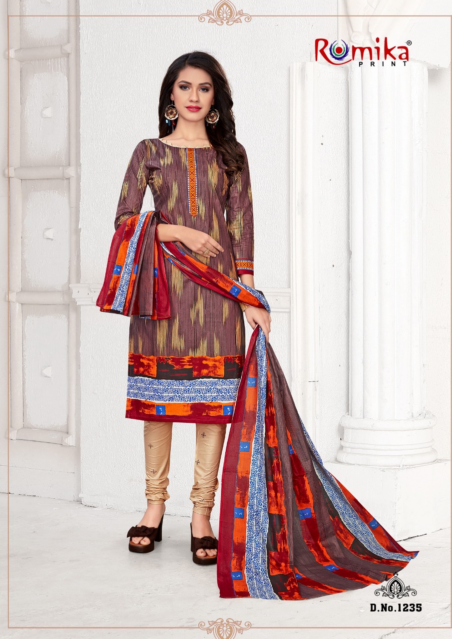 Somya Vol-14 By Romika Prints 1233 To 1244 Series Beautiful Suits Stylish Fancy Colorful Party Wear & Ethnic Wear Cotton Printed Dresses At Wholesale Price