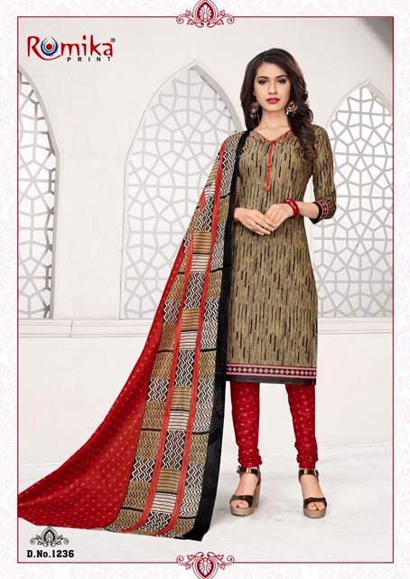Somya Vol-14 By Romika Prints 1233 To 1244 Series Beautiful Suits Stylish Fancy Colorful Party Wear & Ethnic Wear Cotton Printed Dresses At Wholesale Price