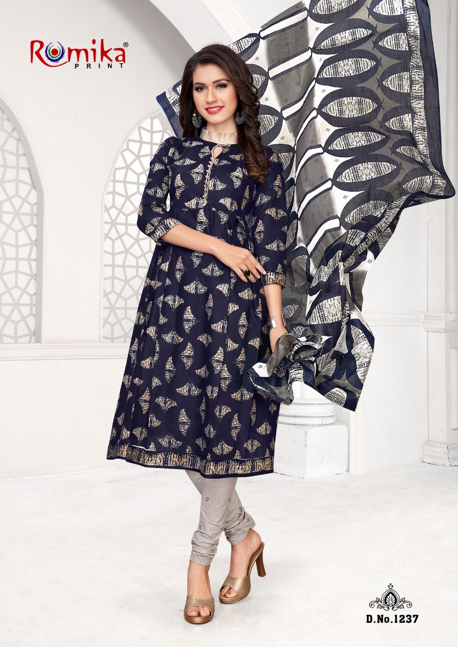 Somya Vol-14 By Romika Prints 1233 To 1244 Series Beautiful Suits Stylish Fancy Colorful Party Wear & Ethnic Wear Cotton Printed Dresses At Wholesale Price