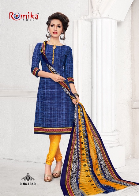 Somya Vol-14 By Romika Prints 1233 To 1244 Series Beautiful Suits Stylish Fancy Colorful Party Wear & Ethnic Wear Cotton Printed Dresses At Wholesale Price