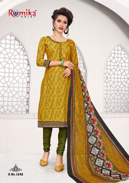 Somya Vol-14 By Romika Prints 1233 To 1244 Series Beautiful Suits Stylish Fancy Colorful Party Wear & Ethnic Wear Cotton Printed Dresses At Wholesale Price