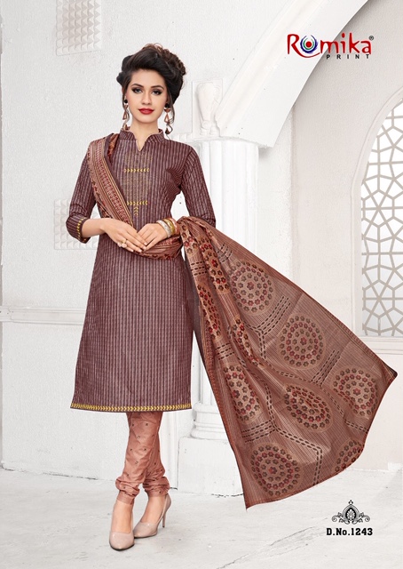 Somya Vol-14 By Romika Prints 1233 To 1244 Series Beautiful Suits Stylish Fancy Colorful Party Wear & Ethnic Wear Cotton Printed Dresses At Wholesale Price