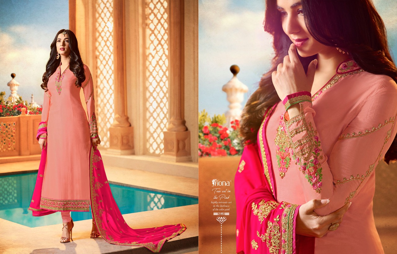 Sonal Chauhan By Fiona 21951 To 21956 Series Designer Wedding Wear Collection Beautiful Stylish Fancy Party Wear & Occasional Wear Faux Georgette Dresses At Wholesale Price