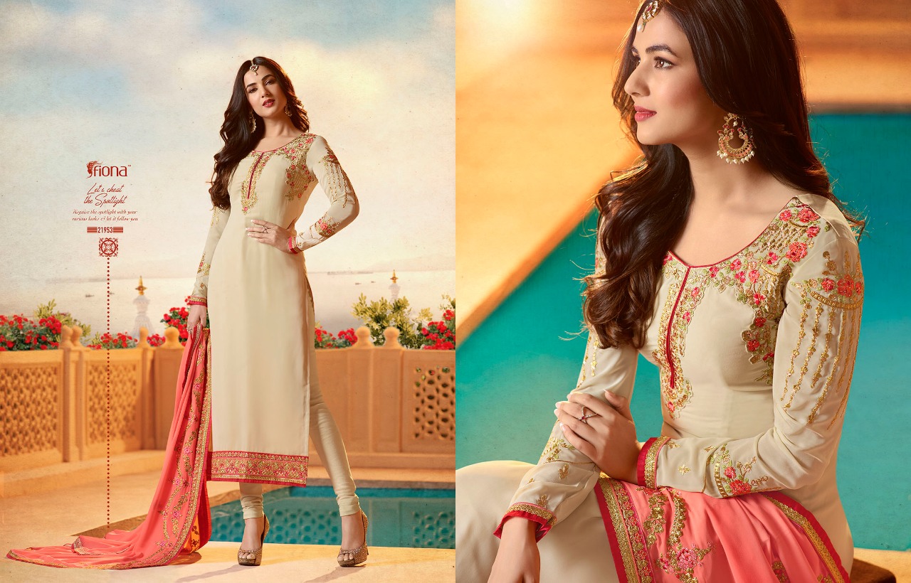 Sonal Chauhan By Fiona 21951 To 21956 Series Designer Wedding Wear Collection Beautiful Stylish Fancy Party Wear & Occasional Wear Faux Georgette Dresses At Wholesale Price