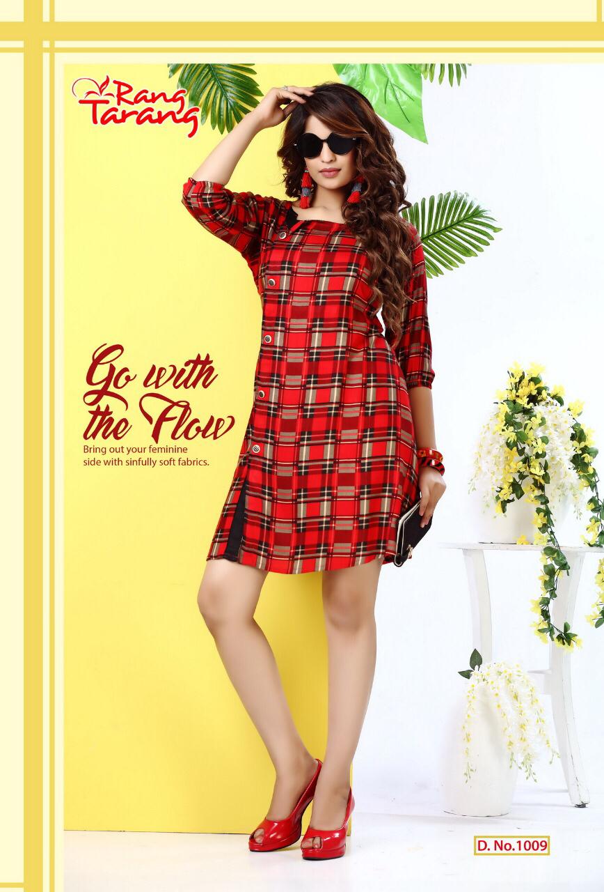 Sonam Vol-2 By Tarang 1001 To 1010 Series Stylish Colorful Fancy Beautiful Casual Wear & Ethnic Wear Collection Rayon Print Kurtis At Wholesale Price
