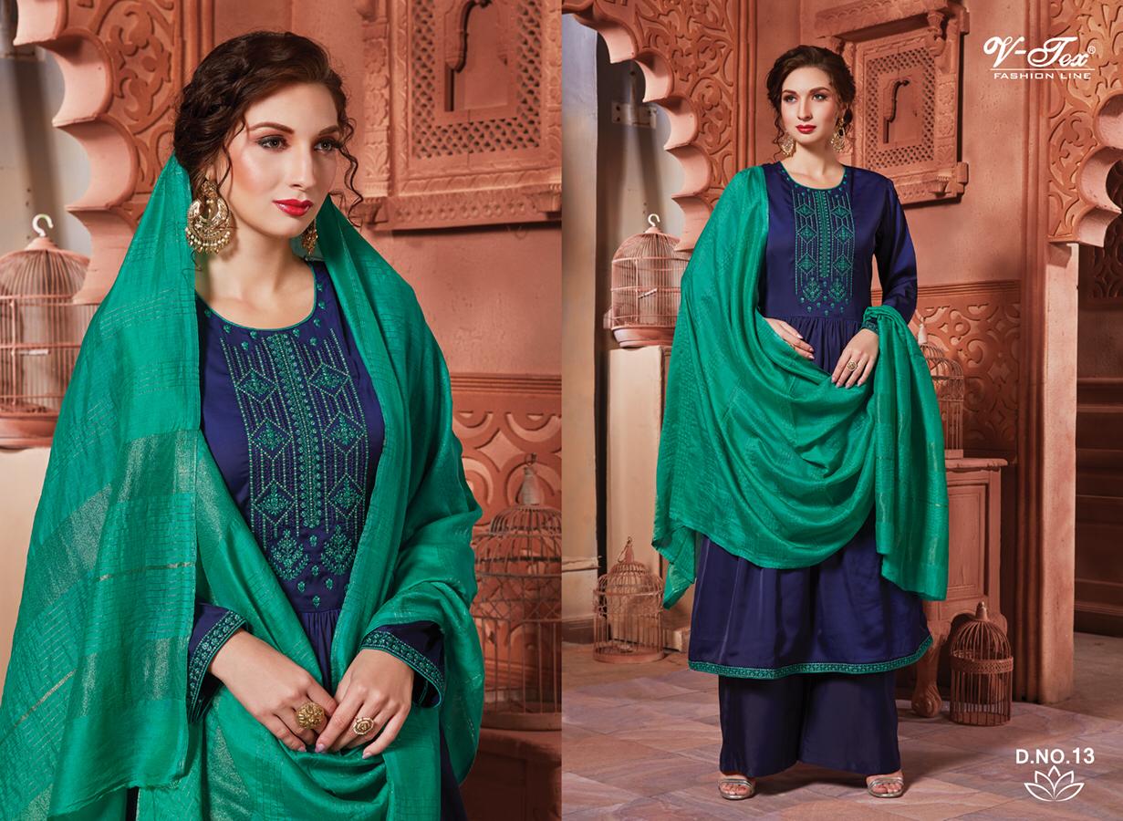 Song By V-tex 9 To 15 Series Beautiful Suits Colorful Stylish Fancy Casual Wear & Ethnic Wear Modal Satin With Embroidery Dresses At Wholesale Price