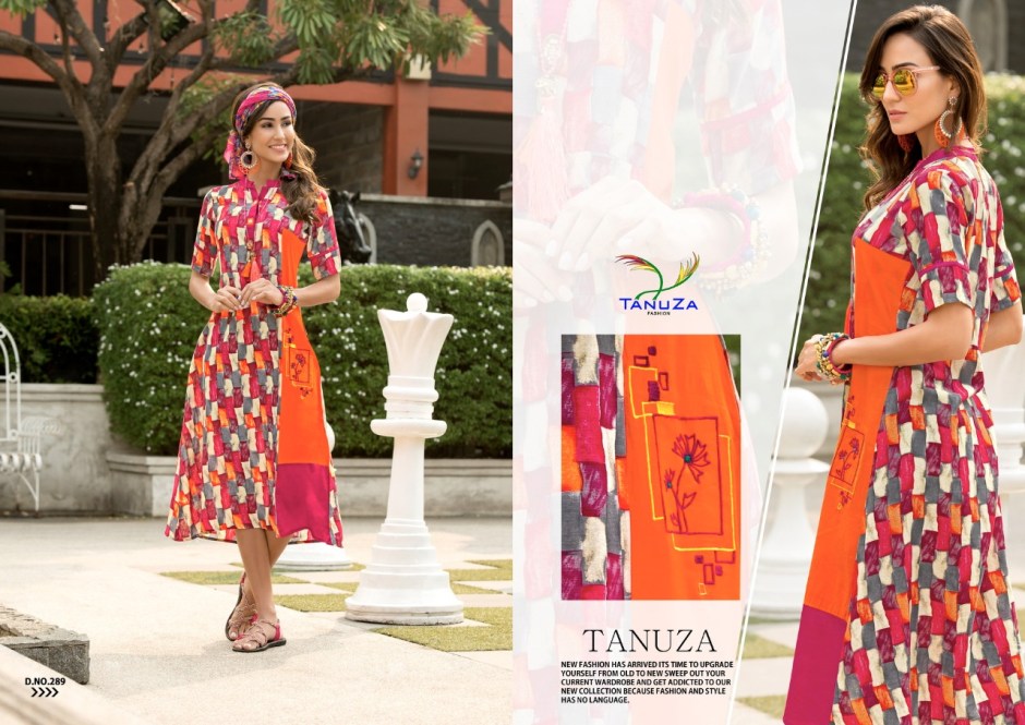 Sonika By Tanuza Fashion 287 To 297 Series Beautiful Stylish Fancy Colorful Casual Wear & Ethnic Wear & Ready To Wear Rayon Kurtis At Wholesale Price