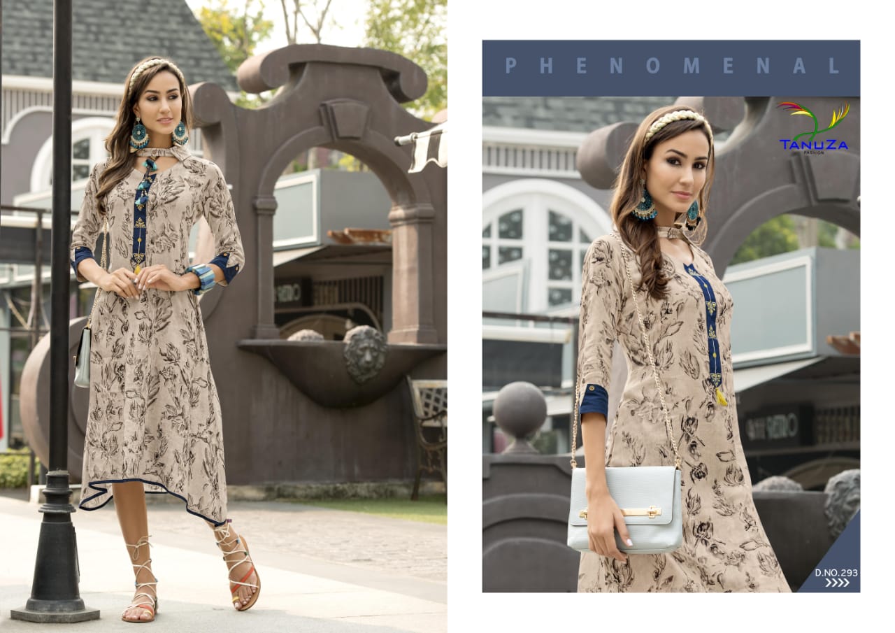 Sonika By Tanuza Fashion 287 To 297 Series Beautiful Stylish Fancy Colorful Casual Wear & Ethnic Wear & Ready To Wear Rayon Kurtis At Wholesale Price