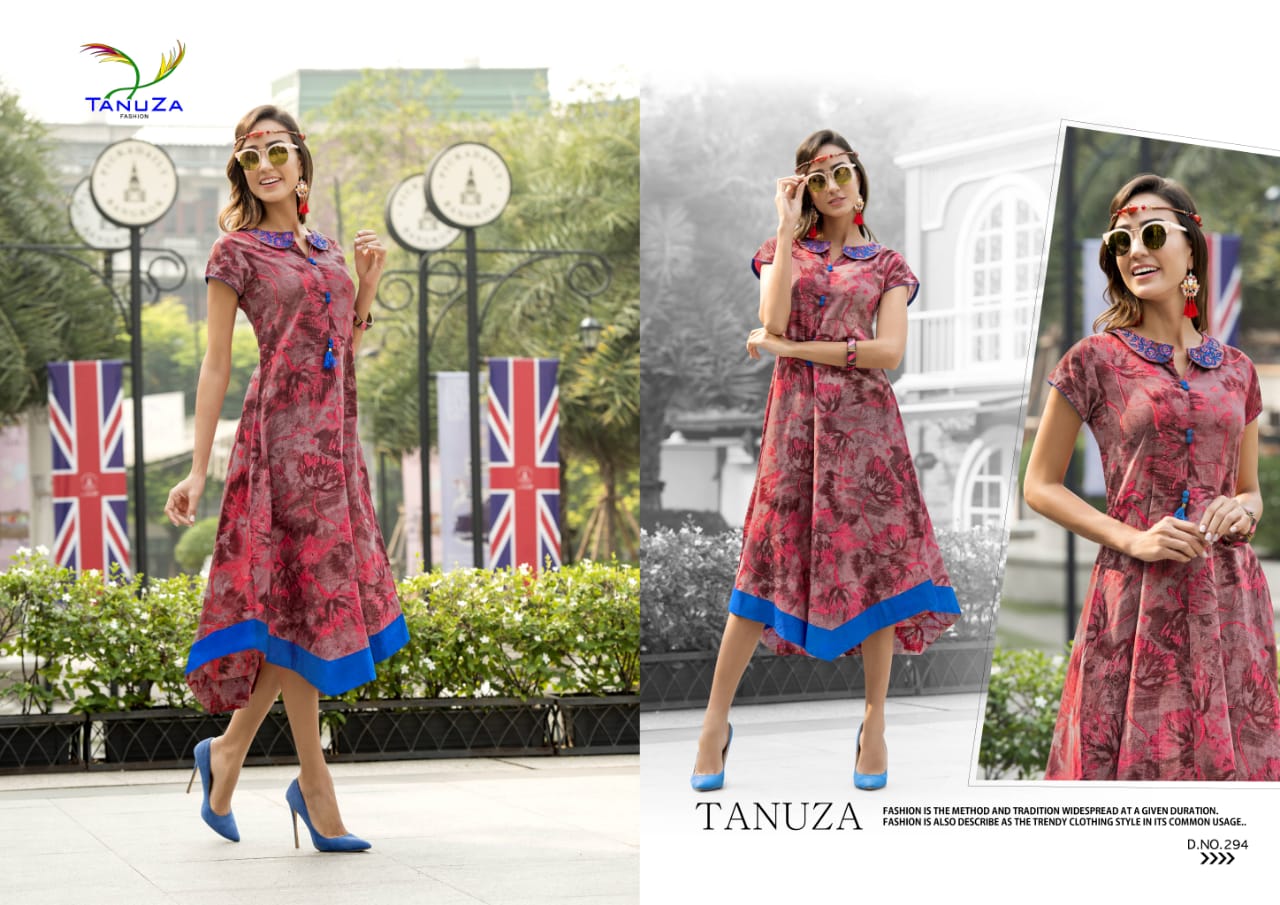 Sonika By Tanuza Fashion 287 To 297 Series Beautiful Stylish Fancy Colorful Casual Wear & Ethnic Wear & Ready To Wear Rayon Kurtis At Wholesale Price