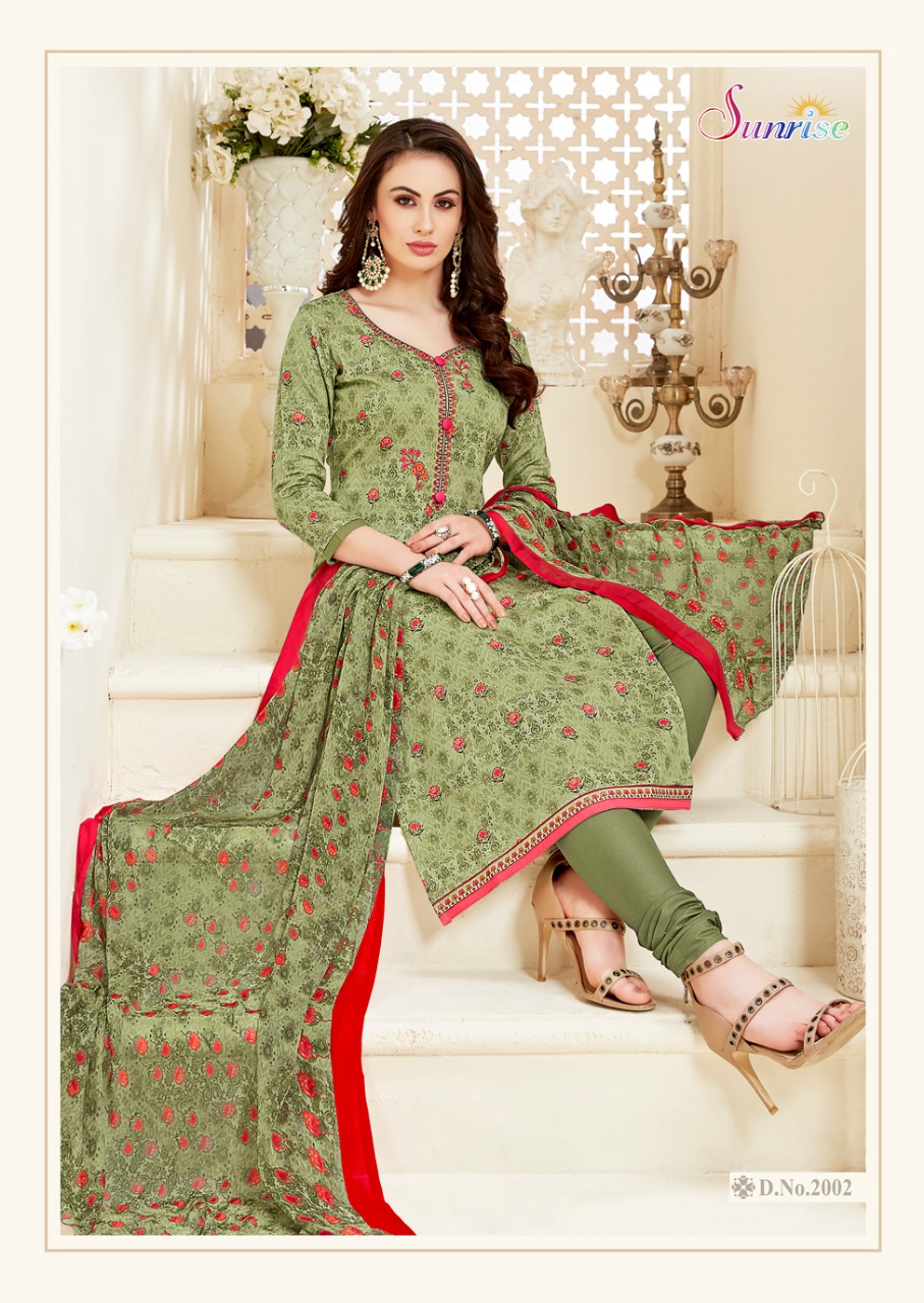 Sonu Ki Sweety Vol-2 By Sunrise Creation 2001 To 2012 Indian Traditional Wear Collection Beautiful Stylish Fancy Colorful Party Wear & Occasional Wear Glace Cotton Printed Dress At Wholesale Price