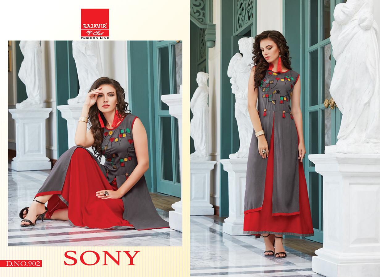Sony By Rajavir Fashion Line 900 To 904 Series Beautiful Stylish Fancy Colorful Casual Wear & Ethnic Wear & Ready To Wear Rayon Modal Printed Kurtis At Wholesale Price