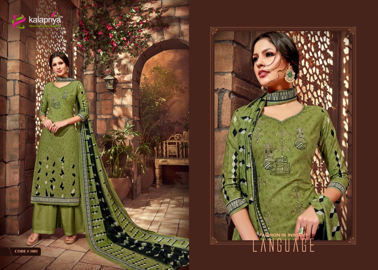 Soulmate Vol-1 By Kalapriya 1001 To 1007 Series Designer Suits Beautiful Stylish Fancy Colorful Party Wear & Ethnic Wear Pure Premium Cotton Digital Print Dresses At Wholesale Price