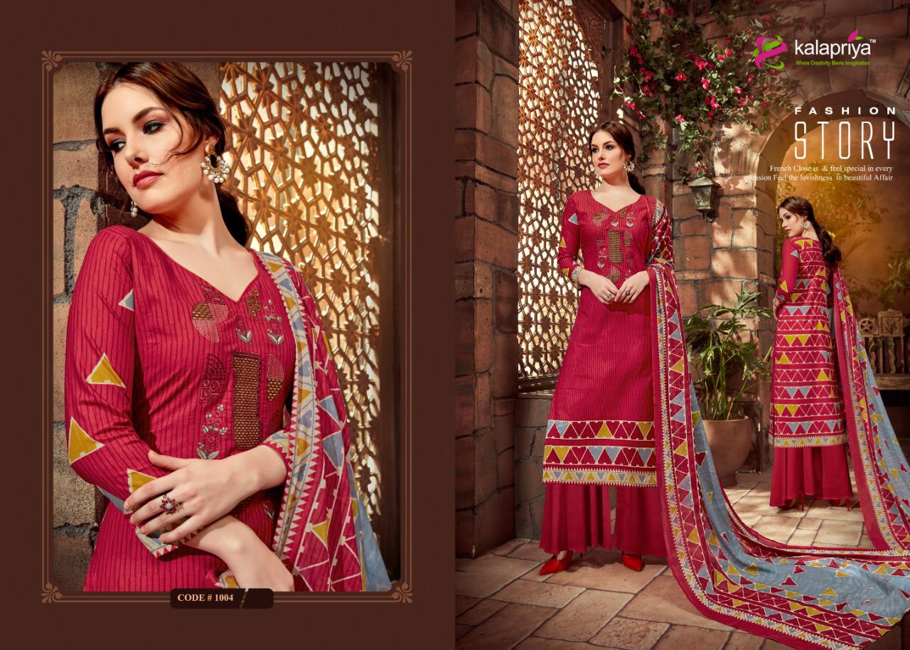 Soulmate Vol-1 By Kalapriya 1001 To 1007 Series Designer Suits Beautiful Stylish Fancy Colorful Party Wear & Ethnic Wear Pure Premium Cotton Digital Print Dresses At Wholesale Price