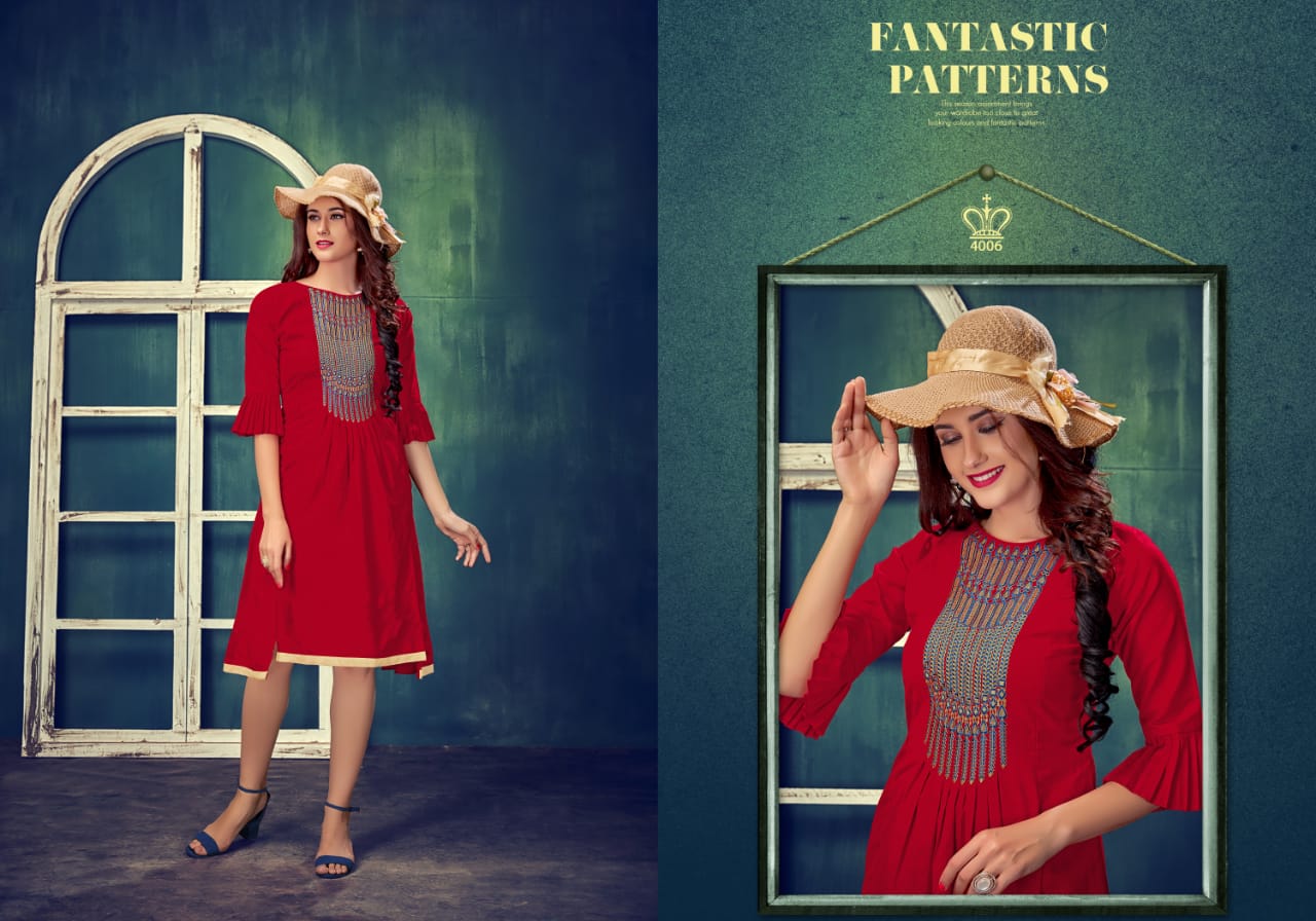 Sparsh By Diva Designs 4005 To 4011 Series Beautiful Stylish Fancy Colorful Casual Wear & Ethnic Wear & Ready To Wear Cotton Silk Kurtis At Wholesale Price
