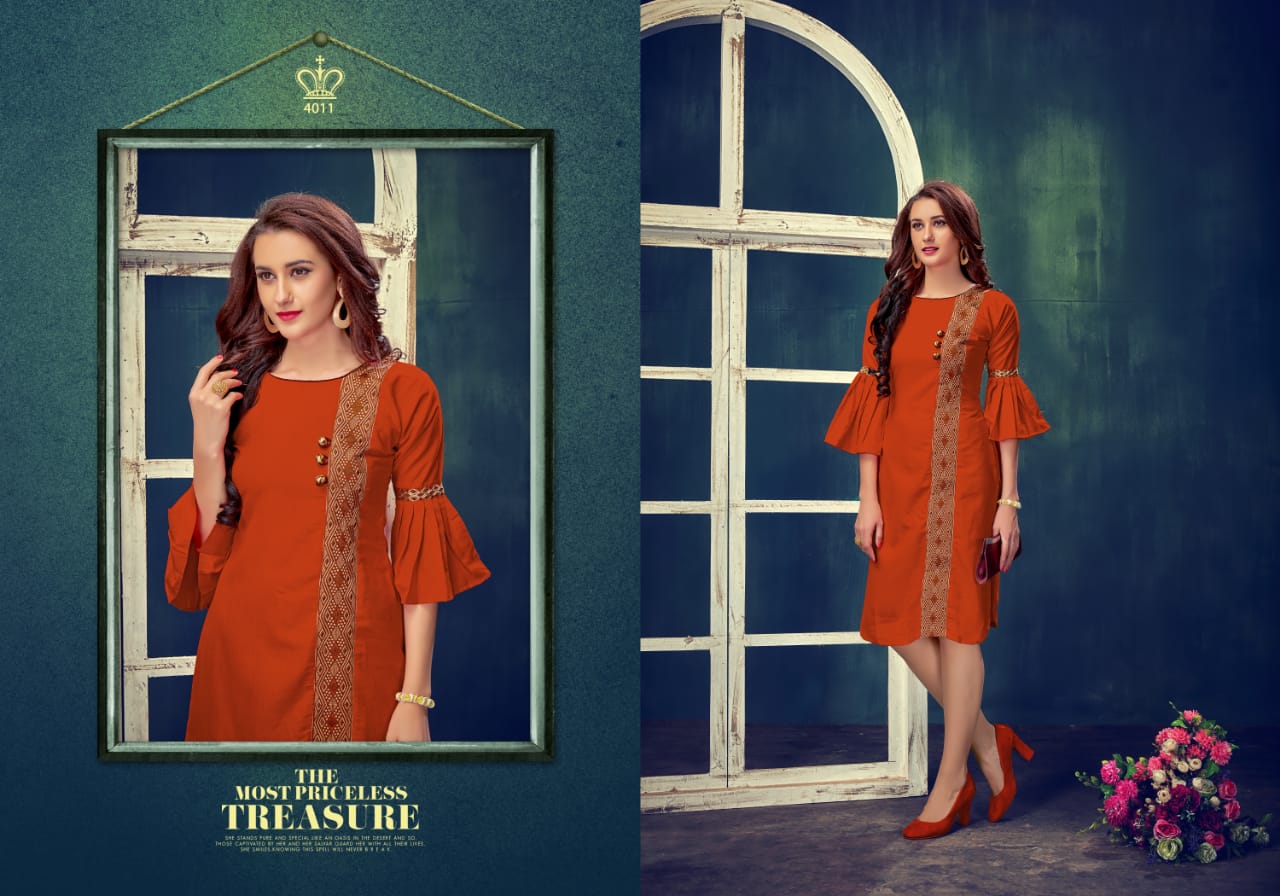 Sparsh By Diva Designs 4005 To 4011 Series Beautiful Stylish Fancy Colorful Casual Wear & Ethnic Wear & Ready To Wear Cotton Silk Kurtis At Wholesale Price