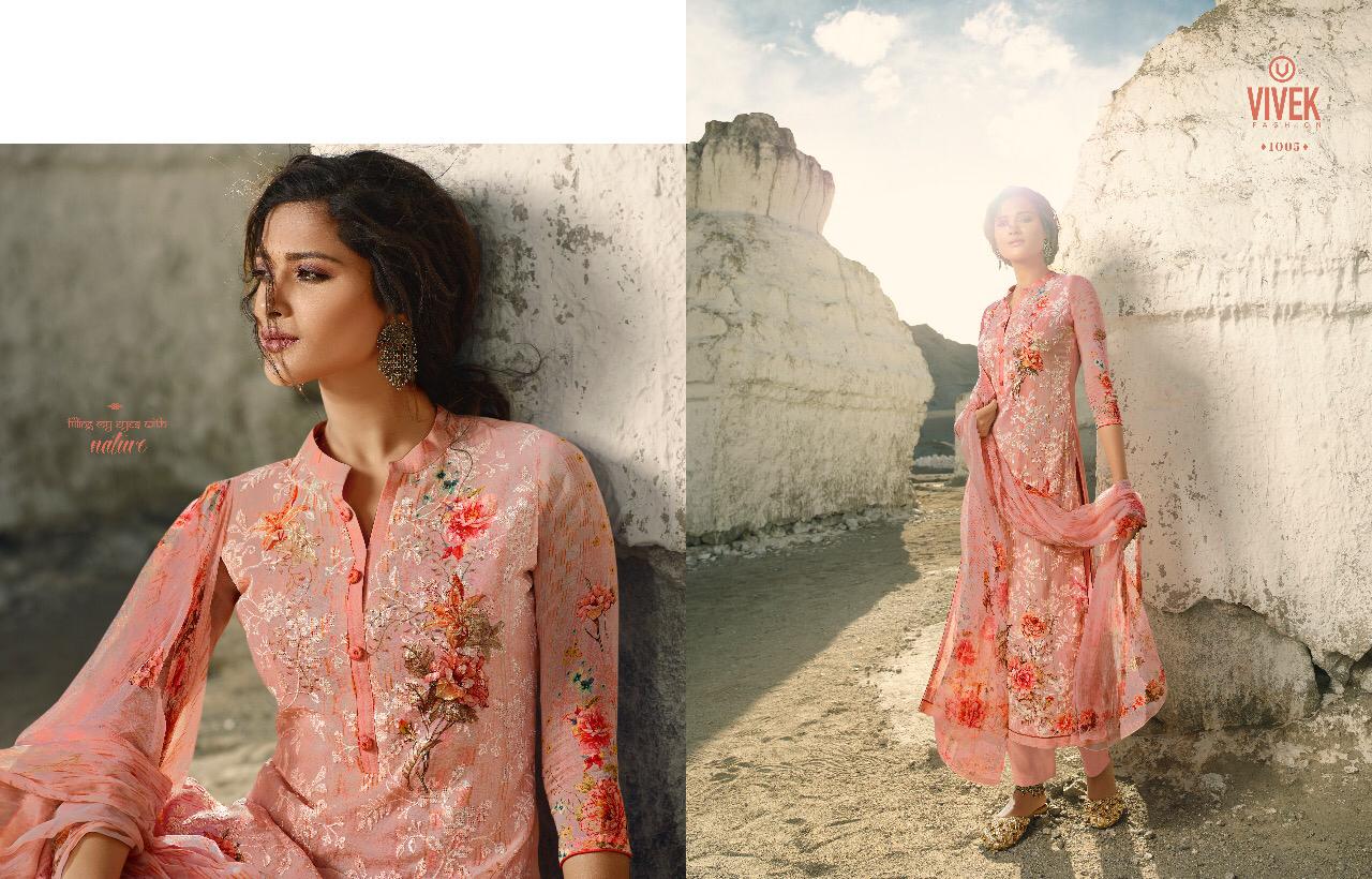 Sparsho By Vivek Fashion 1001 To 1008 Series Beautiful Colorful Fancy Stylish Casual Wear & Ethnic Wear Viscose Georgette Fabric Dresses At Wholesale Price