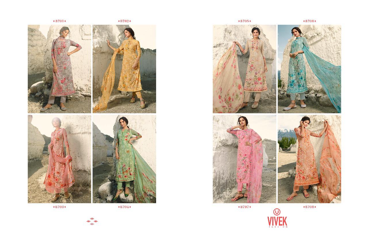 Sparsho By Vivek Fashion 1001 To 1008 Series Beautiful Colorful Fancy Stylish Casual Wear & Ethnic Wear Viscose Georgette Fabric Dresses At Wholesale Price