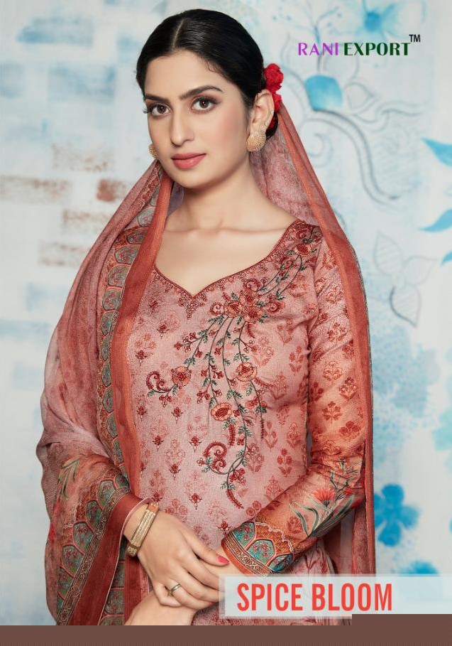 Spice Bloom By Rani Exports 984 To 990 Beautiful Suits Stylish Colorful Fancy Casual Wear & Ethnic Wear Pure Zam Cotton Digital Print With Embroidery Dresses At Wholesale Price