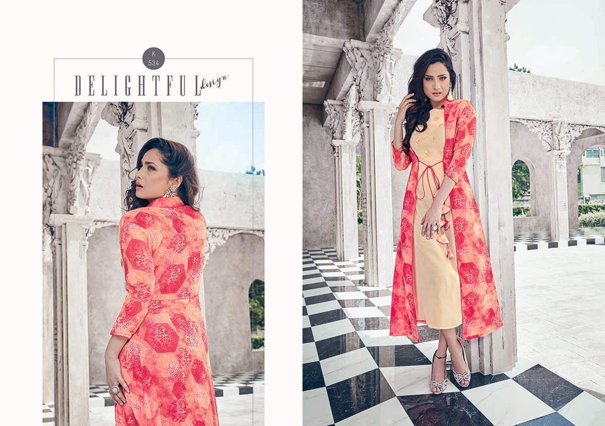 Star Light Vol-3 By Eternal 534 To 539 Series Beautiful Stylish Fancy Colorful Casual Wear & Ethnic Wear & Ready To Wear Faux Georgette Kurtis At Wholesale Price