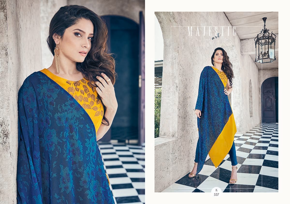 Star Light Vol-3 By Eternal 534 To 539 Series Beautiful Stylish Fancy Colorful Casual Wear & Ethnic Wear & Ready To Wear Faux Georgette Kurtis At Wholesale Price