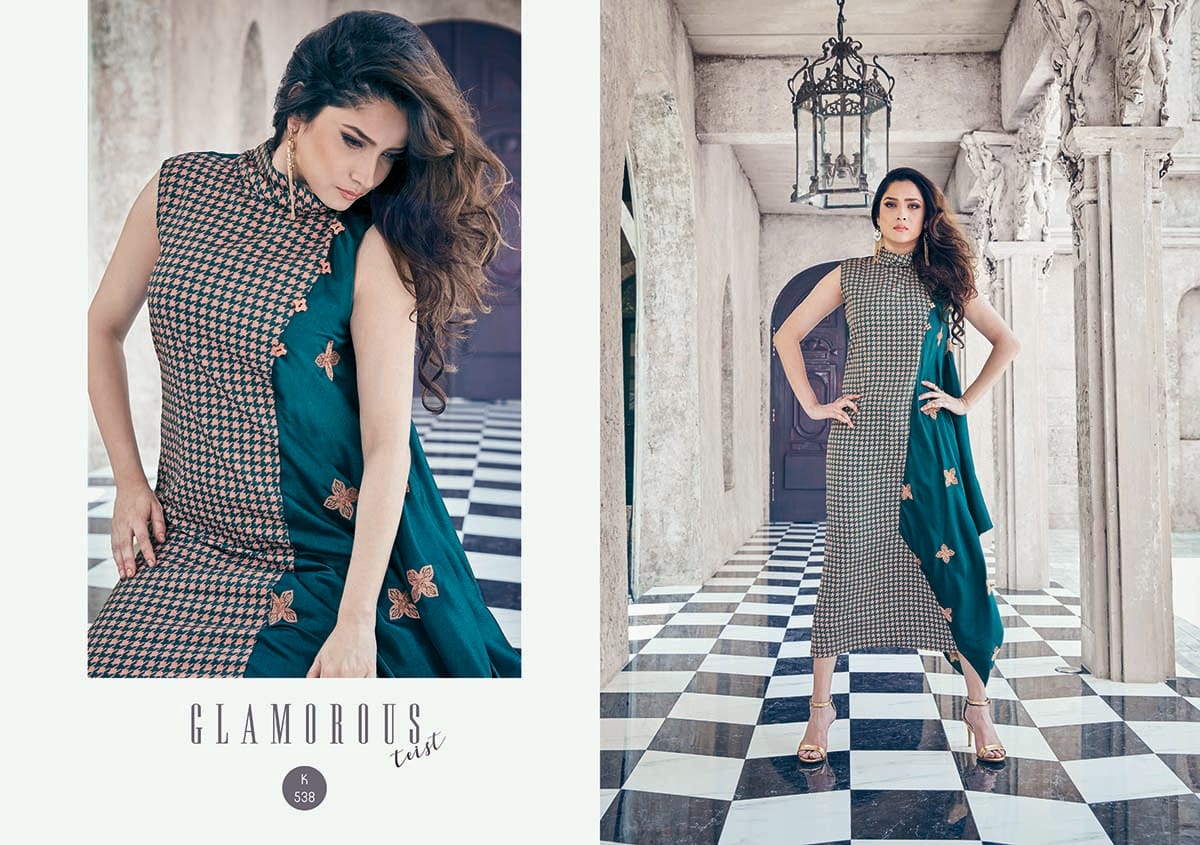 Star Light Vol-3 By Eternal 534 To 539 Series Beautiful Stylish Fancy Colorful Casual Wear & Ethnic Wear & Ready To Wear Faux Georgette Kurtis At Wholesale Price