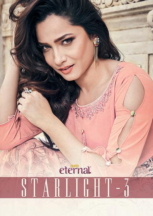 Star Light Vol-3 By Eternal 534 To 539 Series Beautiful Stylish Fancy Colorful Casual Wear & Ethnic Wear & Ready To Wear Faux Georgette Kurtis At Wholesale Price