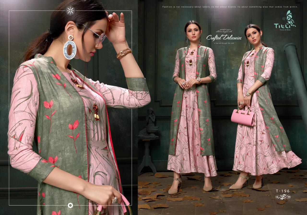 Stardom Vol-2 By Titli 196 To 201 Series Beautiful Colorful Stylish Fancy Party Wear & Ethnic Wear & Ready To Wear Silk & Rayon Printed Kurtis At Wholesale Price
